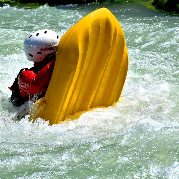 Hydrospeed in Vjosa river - The blue heart of Europe