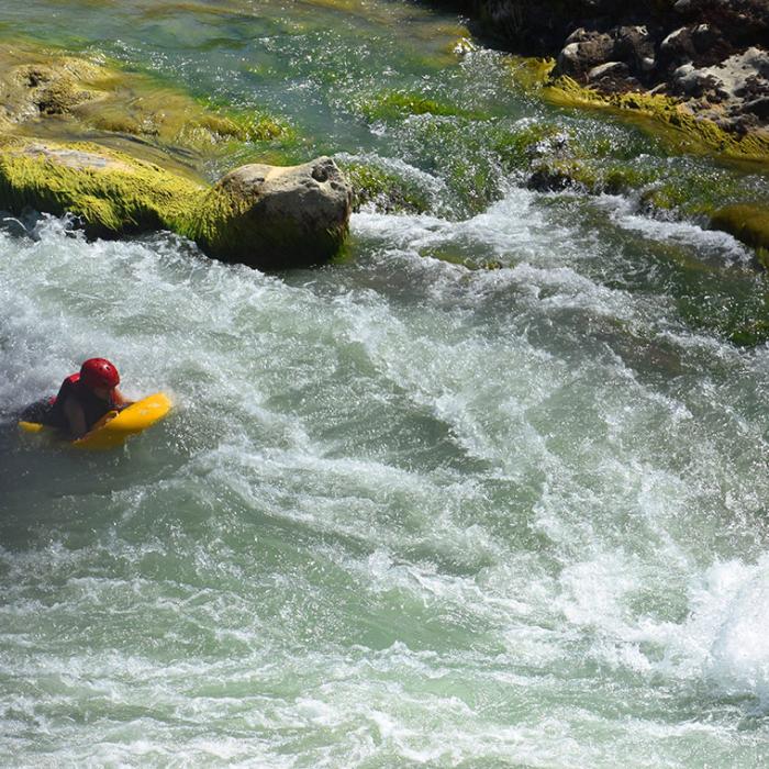 Hydrospeed in Vjosa river - The blue heart of Europe
